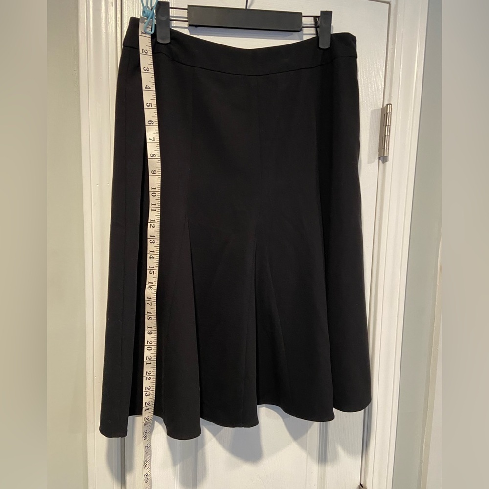 Emma James Size 12 Black Tulip Hem Stretch Side Zip Midi Skirt - Picture 4 of 7